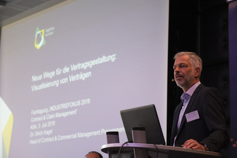 Vortrag von Herrn Dr. Ulrich Hagel "Neue Wege für die Vertragsgestaltung" im Rahmen des Fachkongresses "INDUSTRIEFOKUS 2019: Contract & Claim Management"